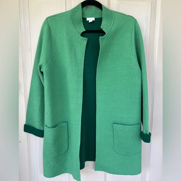 J. Jill Green Open-Front Sweater - SP - Picture 1 of 6